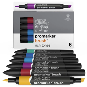 Winsor & Newton Promarker Brush 6 Rich Tones set