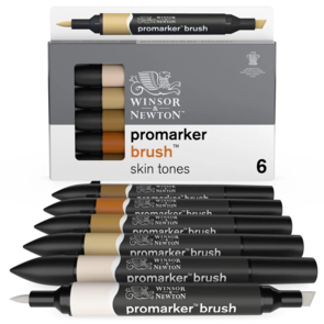 Winsor & Newton Promarker Brush 6 Skin Tones set
