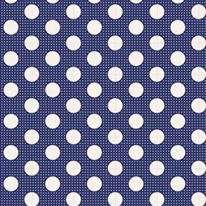 Tilda Fabric - Basics - Medium Dots Night Blue