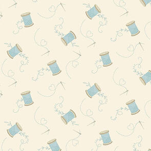 Laundry Basket Quilts Sewing Bird | Needle and Thread - Cotton