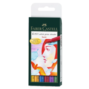 Faber-Castell Pitt Artist Pens (B) Basic - Set 6