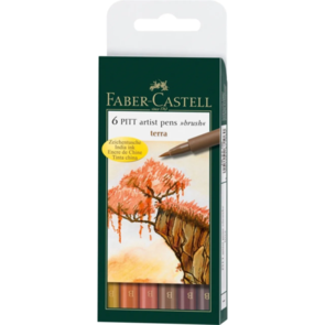 Faber-Castell Pitt Artist Pens (B) Terra - Set 6