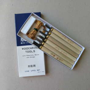 ARTEC Japanese 6 Piece Lino Tools w/Stone & Baren