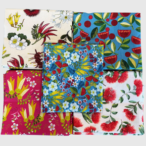 Nutex Kiwiana NZ floral 5pc FQ Bundle