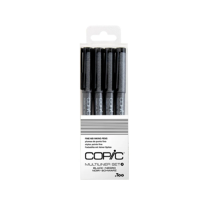 Copic Multiliner Set Black A 0.03, 0.05, 0.1, 0.3