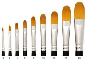 Trekell Golden Taklon 6" Handle - Filbert