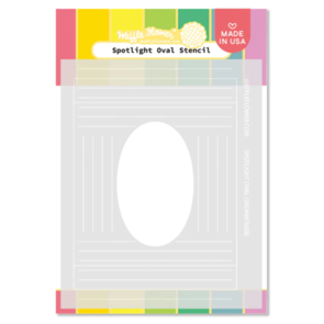Waffle Flower Spotlight Oval Stencil