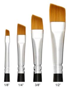 Trekell Golden Taklon 6" Handle - Angle Brush