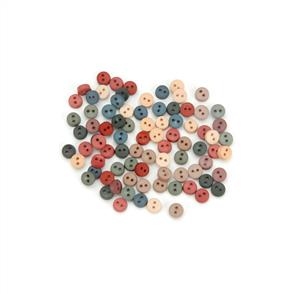 Dress It Up Embellishments - Tiny Round Buttons - Country
