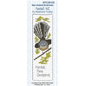 CraftCo Cross Stitch Kit Bookmark - Fantail NZ