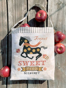Carriage House Samplings Cross Stitch Chart - Horse Feed Sack