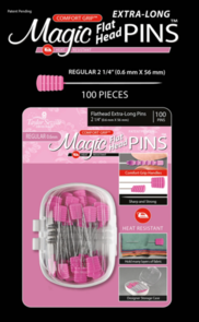 Taylor Seville Magic Pins Flathead Extra Long Regular 0.6mm 100pc