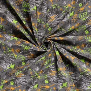 Nooteboom Cotton Jersey - Printed Abstract #19643 - Colour 63 - Grey