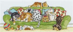 Bothy Threads Lazy Dogs - Cross Stitch Kit