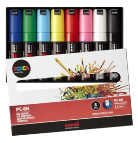 Uni Posca Bold 8 Pack - Assorted