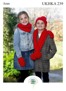 UKHKA Pattern 239 - Aran Kids' Accessories Set