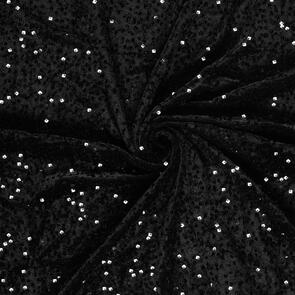 Nooteboom Velvet Fabric Sequins Unicolour - 270gsm