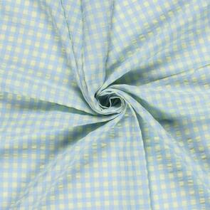 Nooteboom Cotton Poplin Fabric Seersucker Check Big - 100gsm