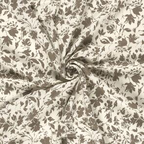 Nooteboom Bamboo Poplin Fabric Printed Flowers - 130gsm