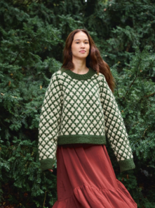 Sandnes Garn Pattern 2511-2 - Ladies Christmas Tree Sweater - Full Kit