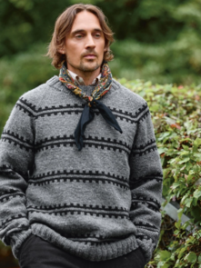Sandnes Garn Pattern 2513-2 - Ridge Sweater Man - Full Kit