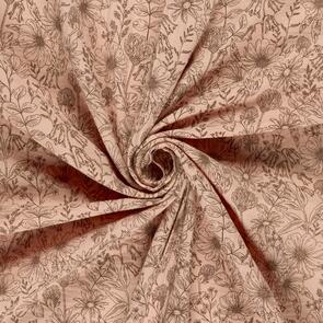 Nooteboom Muslin Fabric Printed Floral - 135gsm