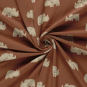 Nooteboom Terry Crepe Fabric Rhino - 225gsm