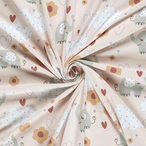 Nooteboom Jersey Fabric Printed Elephants - 200gsm