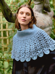 Sandnes Garn Pattern 2606-015 - Flowerfield Poncho - Full Kit