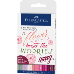 Faber-Castell Pitt Artist Pens "Hand Lettering Set" A Flower a Day Set of 8