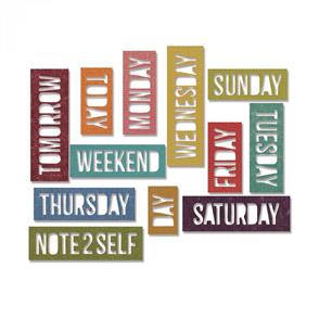 Sizzix Tim Holtz Dies - Daily Words Block - 12 dies