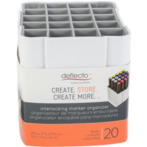 Deflecto Interlocking Marker Organizer - White
