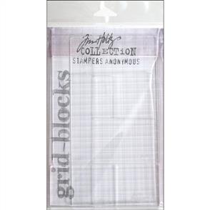 Stampers Anonymous Tim Holtz - Acrylic Grid Blocks 9pc Set