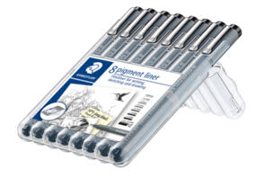 Staedtler Pigment Liner - Wallet Of 8 Line Widths