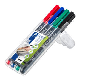 Staedtler Lumocolor Permanent Broad - Wallet Of 4 Assorted Colours