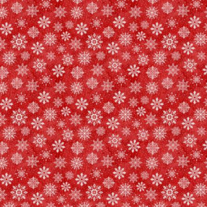 Wilmington Prints Snowy Tidings - Snowflakes - Red
