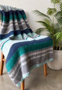 Alpaca Yarns 3311 Halo Irregular Stripe Blanket - Knitting Pattern / Kit