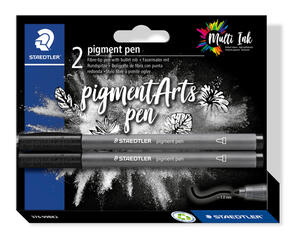 Staedtler Pigment Arts Pen Intense Black 2 Pcs