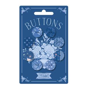 Tilda Something Blue ||  Buttons - Dark (8pcs)
