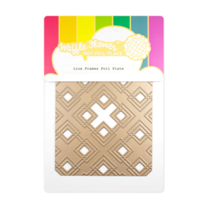 Waffle Flower Line Frames Foil Plate