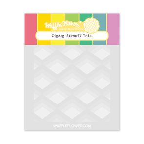 Waffle Flower Zigzag Stencil Trio