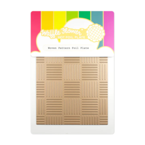 Waffle Flower Woven Pattern Foil Plate