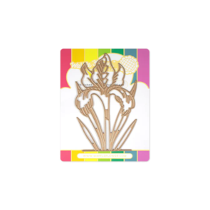 Waffle Flower Sketched Iris Foil Plate