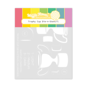 Waffle Flower Trophy Cup Die-n-stencil