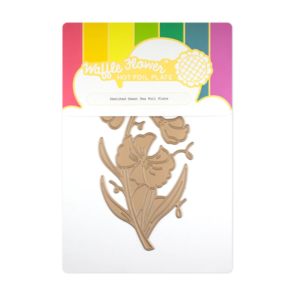 Waffle Flower Sketched Sweet Pea Foil Plate