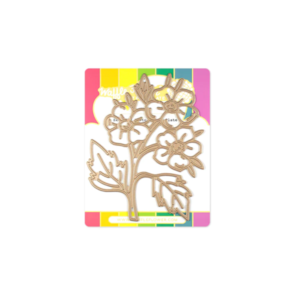 Waffle Flower Sketched Hawthorn Foil Plate