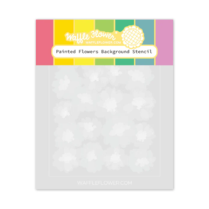 Waffle Flower Painted Flowers Background Stencil
