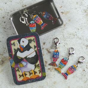Emma Ball Fish Crochet Markers in Pocket Tin