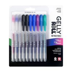 SAKURA Gelly Roll Retractable Fan Faves set - 10 pcs