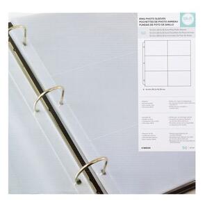 WRMK Ring Photo Sleeves 12"X12" 50/Pkg - (6) 4"X6" Pockets